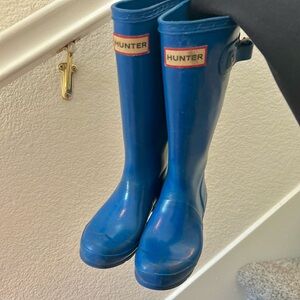 Hunter Kids Blue Rain Boots